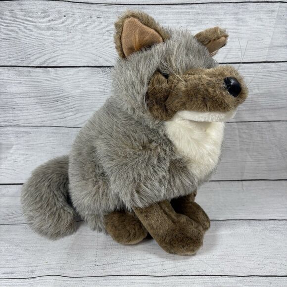 FOLKMANIS Large Plush Hand Puppet Coyote Full Body 17” Realistic Looking Wolf - Picture 1 of 7
